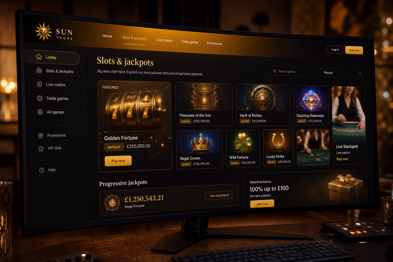 Sun Vegas Casino Games